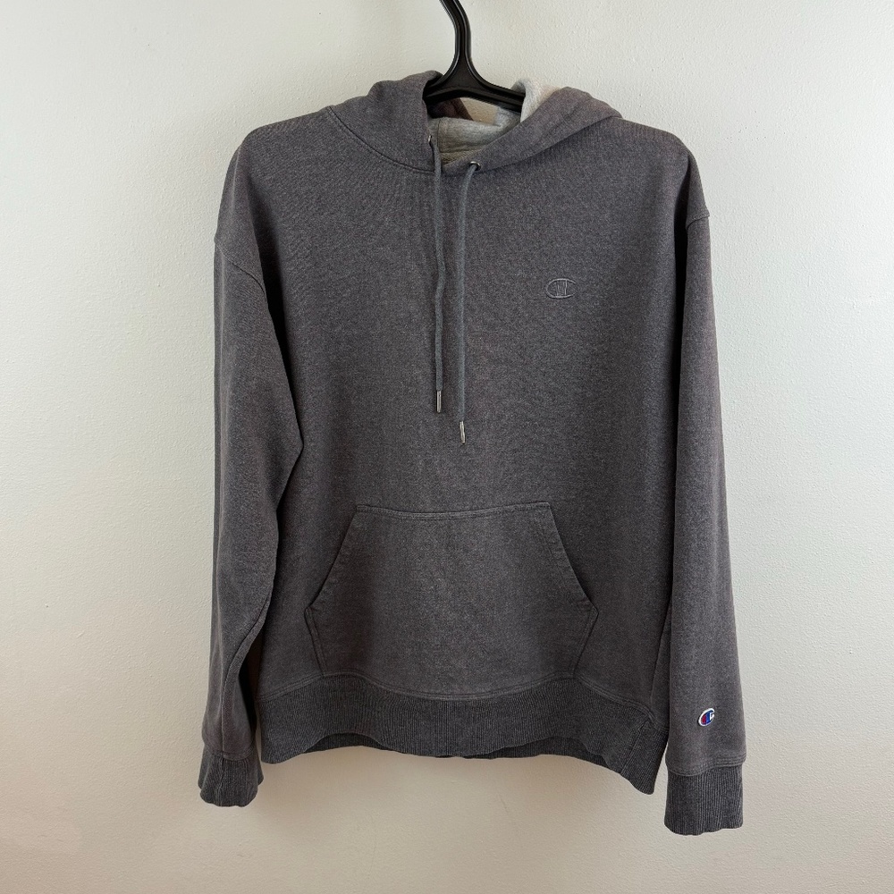 Men's grey Champion hoodie Large